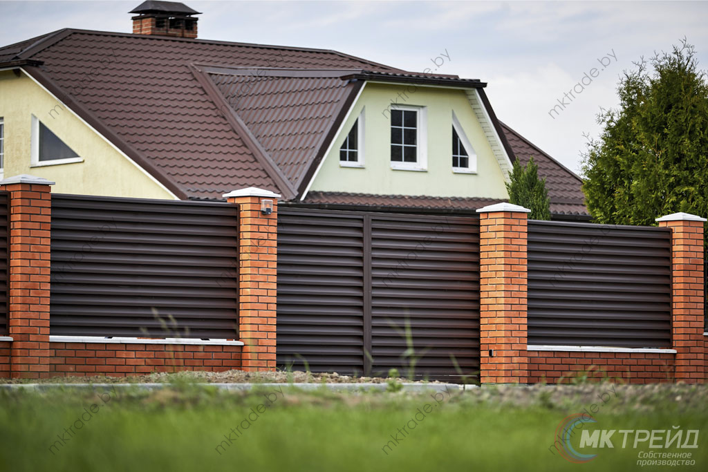 Забор-Жалюзи, цвет 8017 (шоколадно-коричневый), МАТ