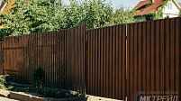 Штакетник металлический Европланка, Тёмное дерево