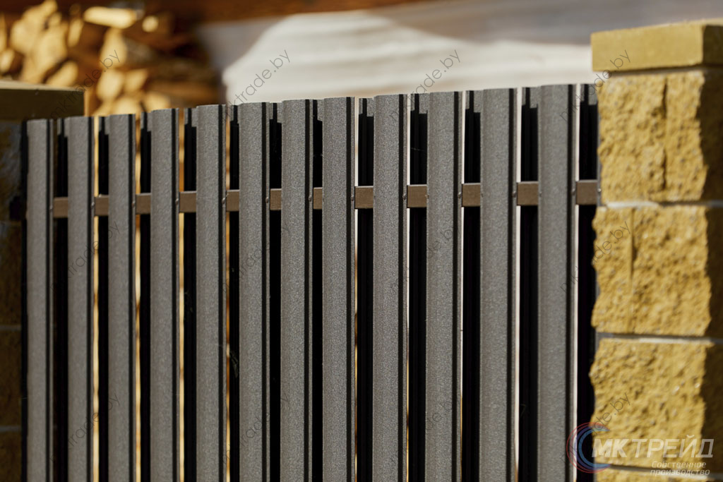 Штакетник металлический РУБИН, 8019 МАТ