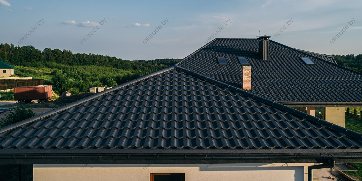 Металлочерепица НОРДО  ®, 7024 КВАРЦ (серый графит)