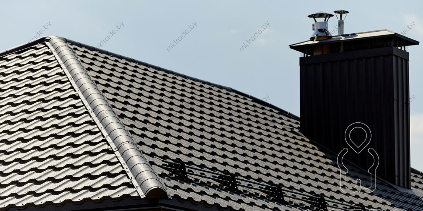 Металлочерепица Германо 8019 КВАРЦ