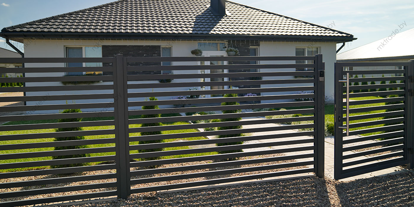 Забор Ранчо Classic 55 мм, RAL 7016 МАТ