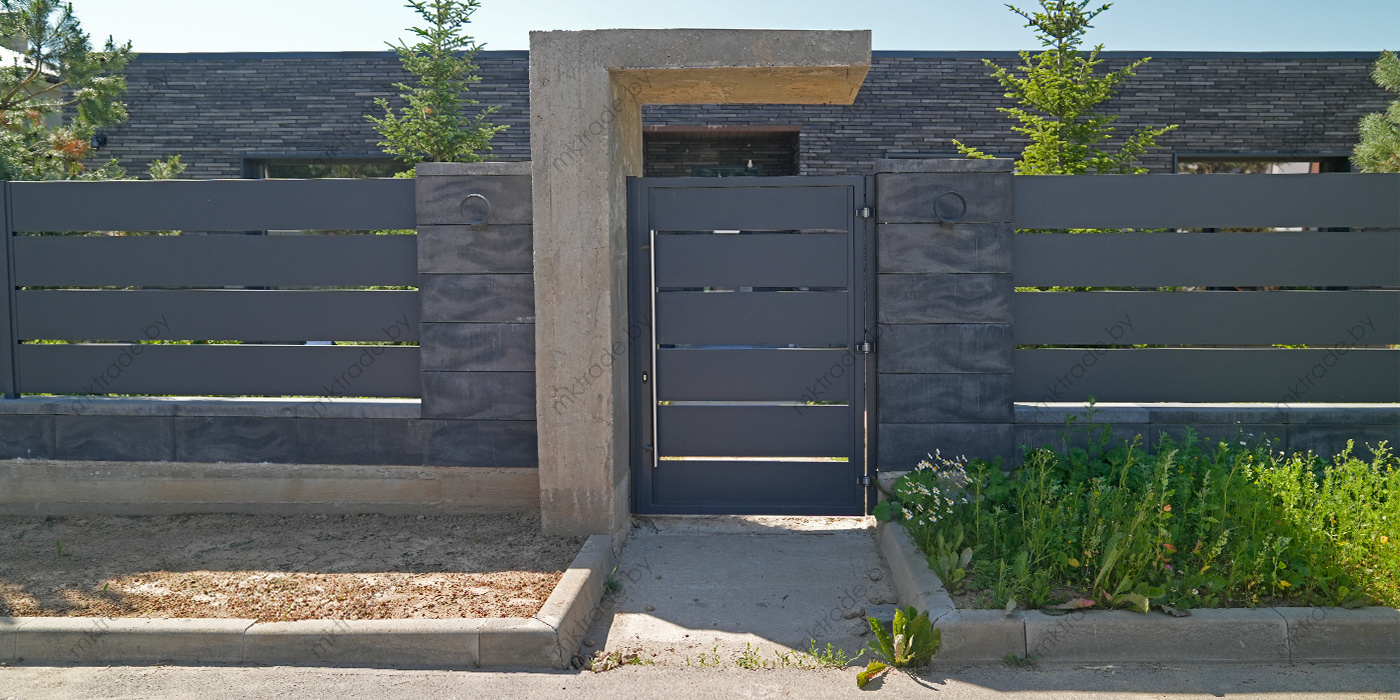 Забор Ранчо ХPS, панель 310, цвет RAL 7024, покрытие МАТ