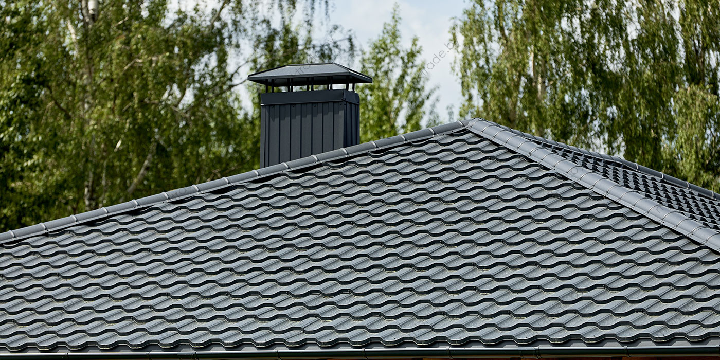 Металлочерепица Германо в сером оттенке ExtraMatt