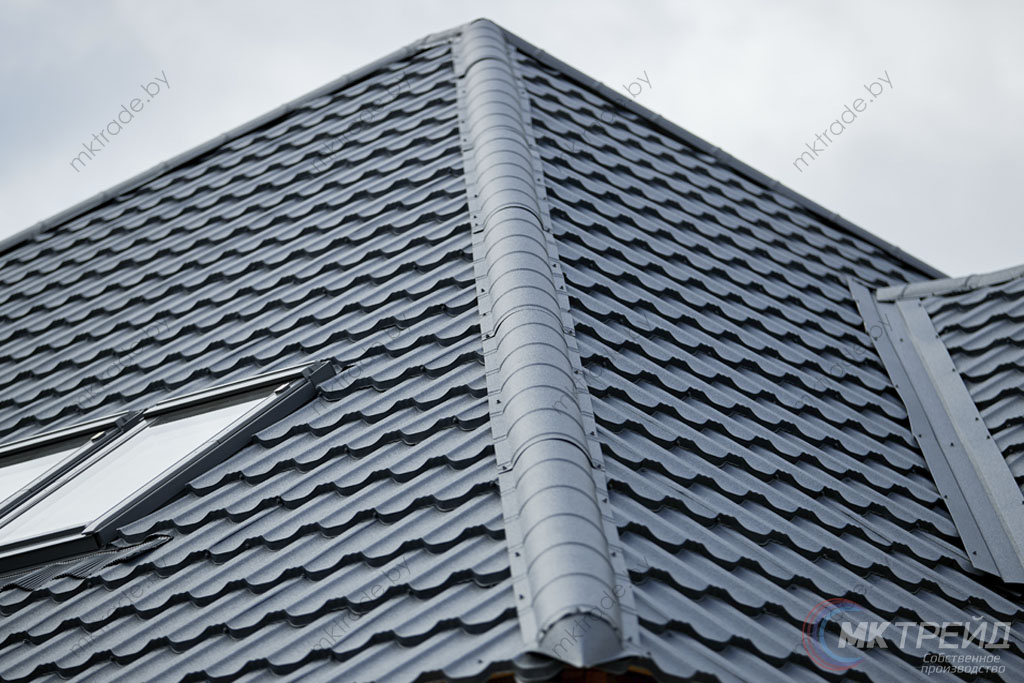 Металлочерепица Германо, 7024 КВАРЦ