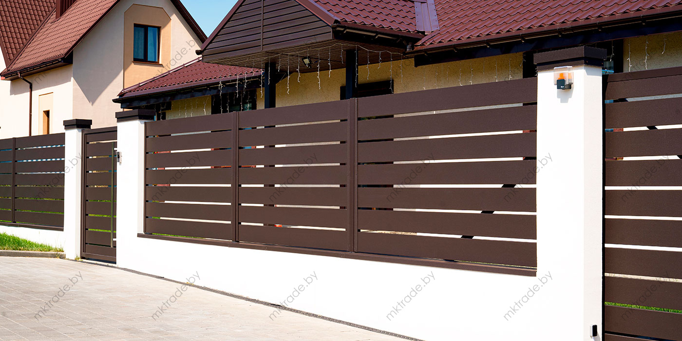 Забор Ранчо Classic 180 мм, RAL 8019 МАТ