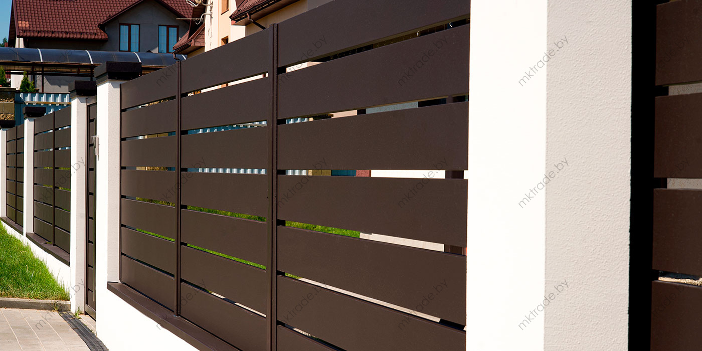 Забор Ранчо Classic 180 мм, RAL 8019 МАТ