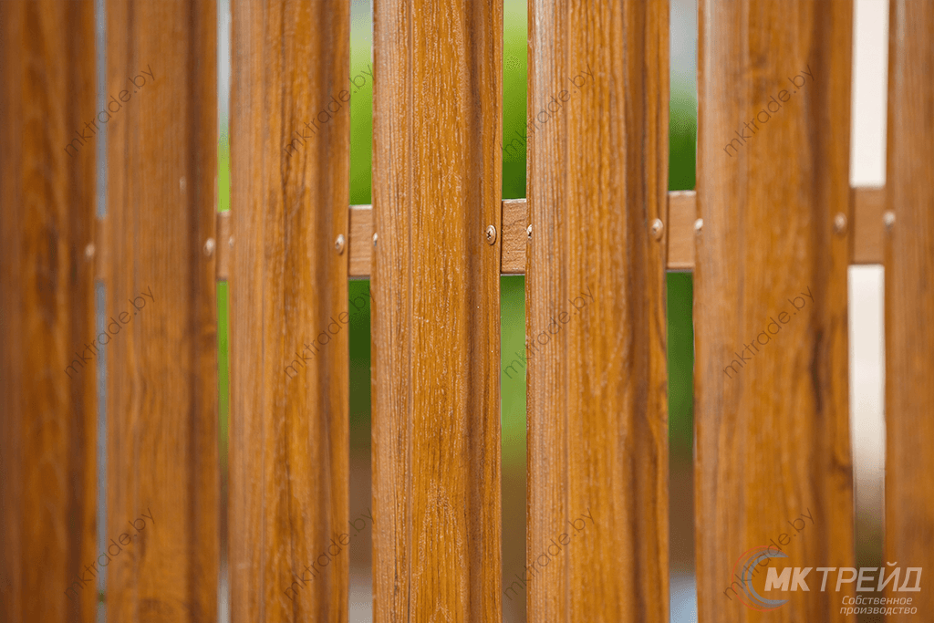 Штакетник металлический Европланка, Светлое дерево