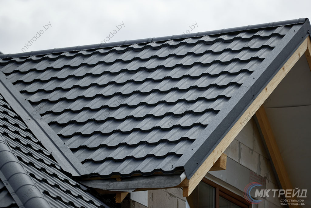 Металлочерепица Германо, 7024 КВАРЦ