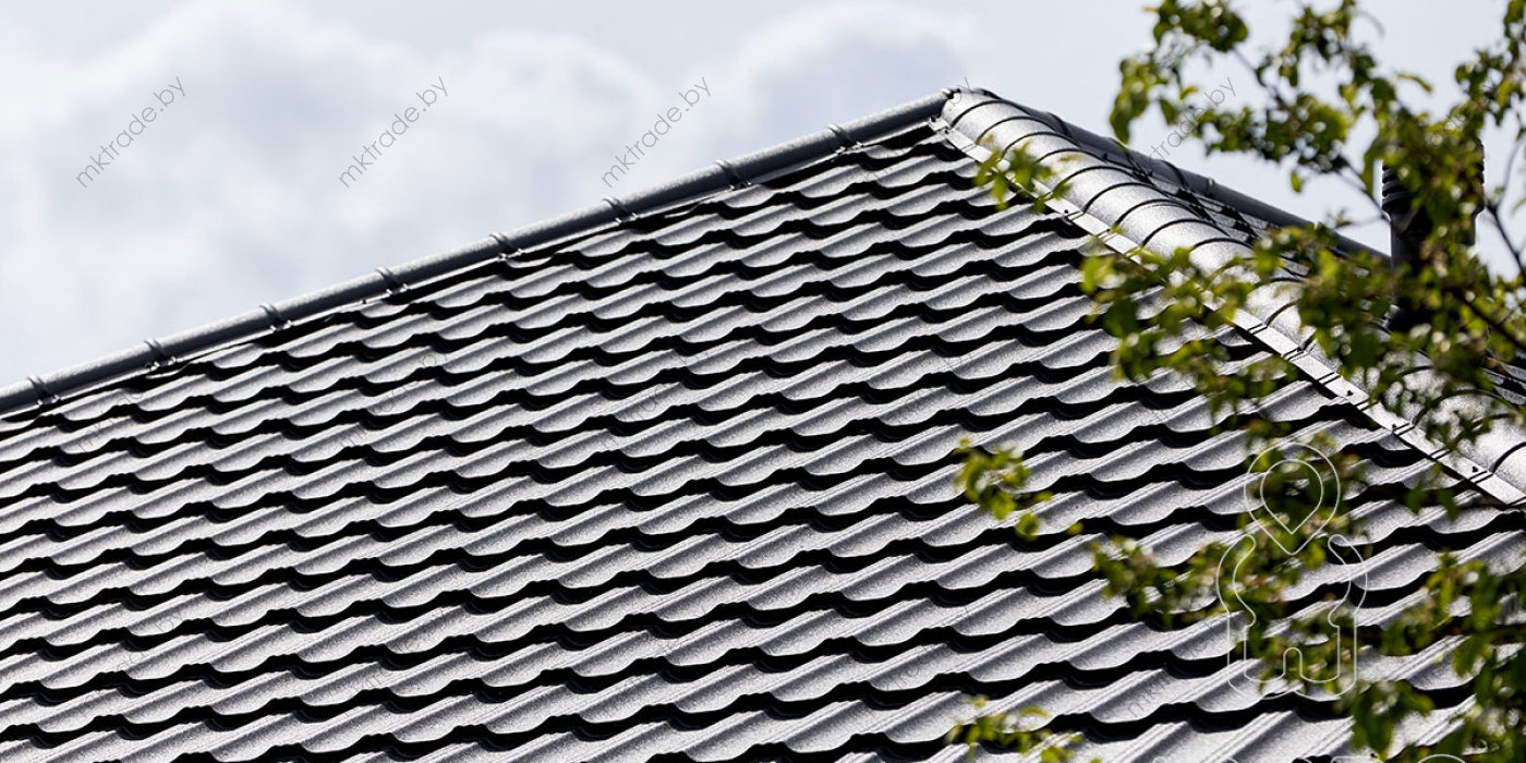 Металлочерепица Германо 9005 КВАРЦ