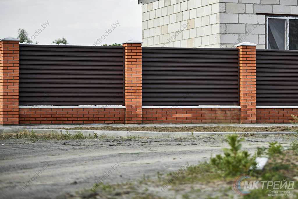 Забор-Жалюзи, цвет 8017 (шоколадно-коричневый), МАТ