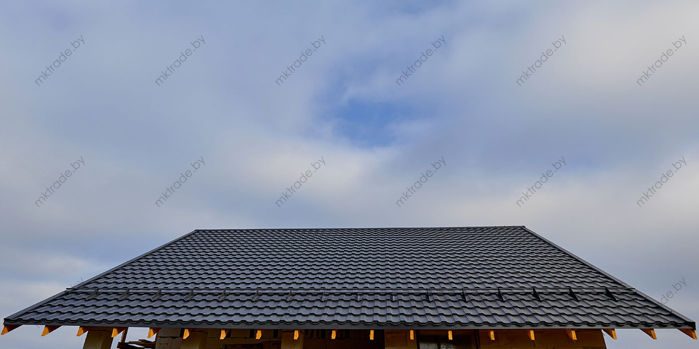 Металлочерепица ГЕРМАНО, 7016, ExtraMatt