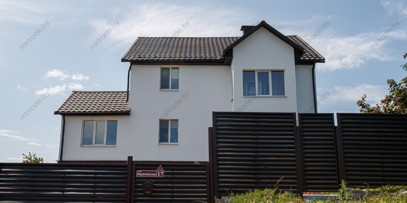 Забор-Жалюзи, цвет RAL 8019 МАТ