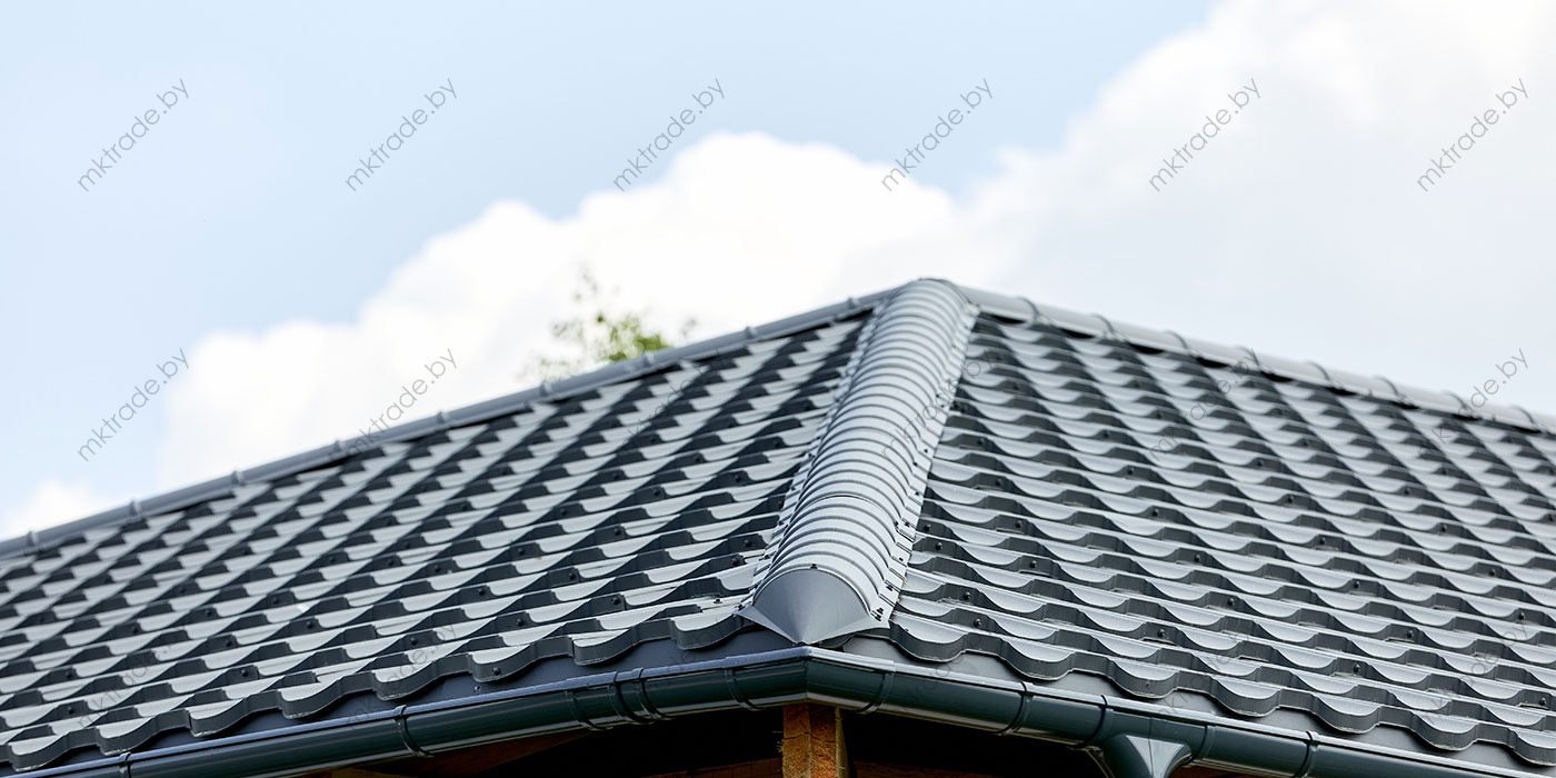 Металлочерепица Германо в сером оттенке ExtraMatt