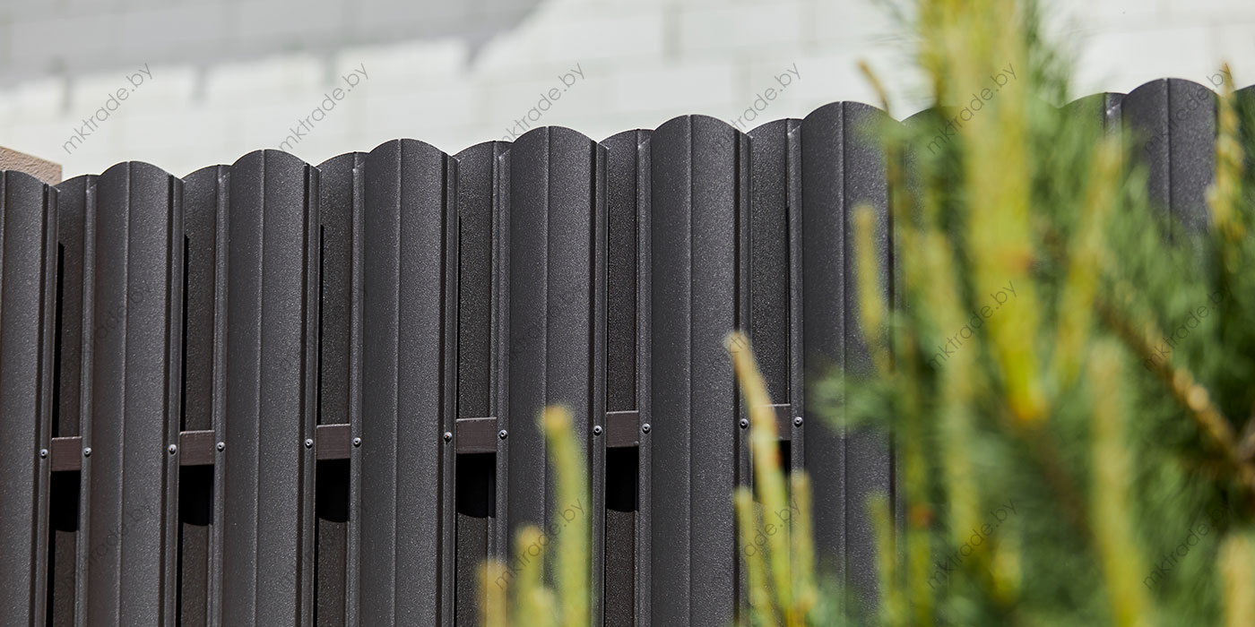 Штакетник металлический Европланка, 8019 МАТ