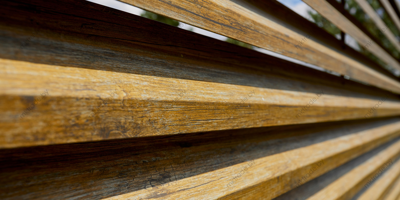 Забор-Жалюзи  Античный дуб Золотой