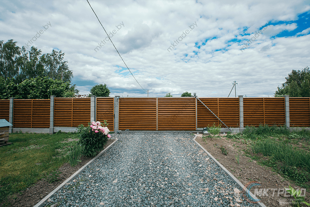 Забор-Жалюзи, Светлое дерево