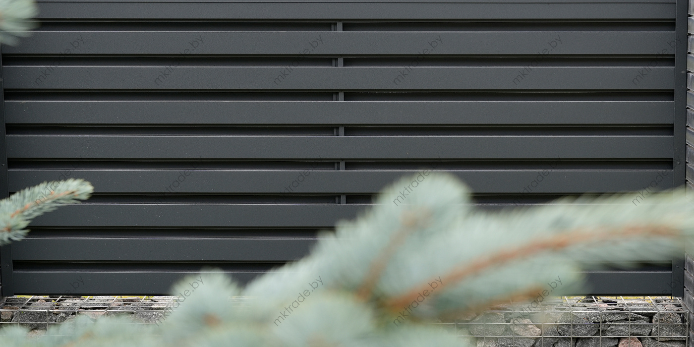 Забор Ранчо DUAL в матовом покрытии RAL 7016