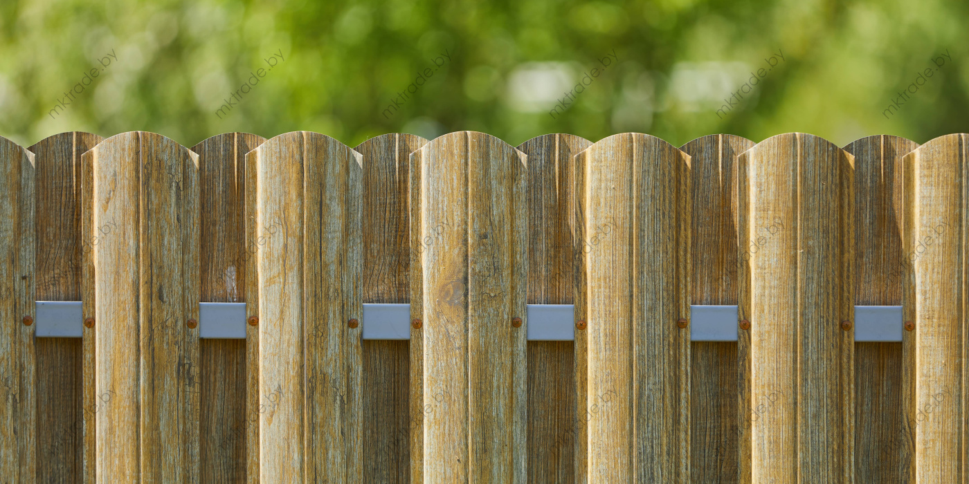 Штакетник металлический Европланка, Античный дуб золотой