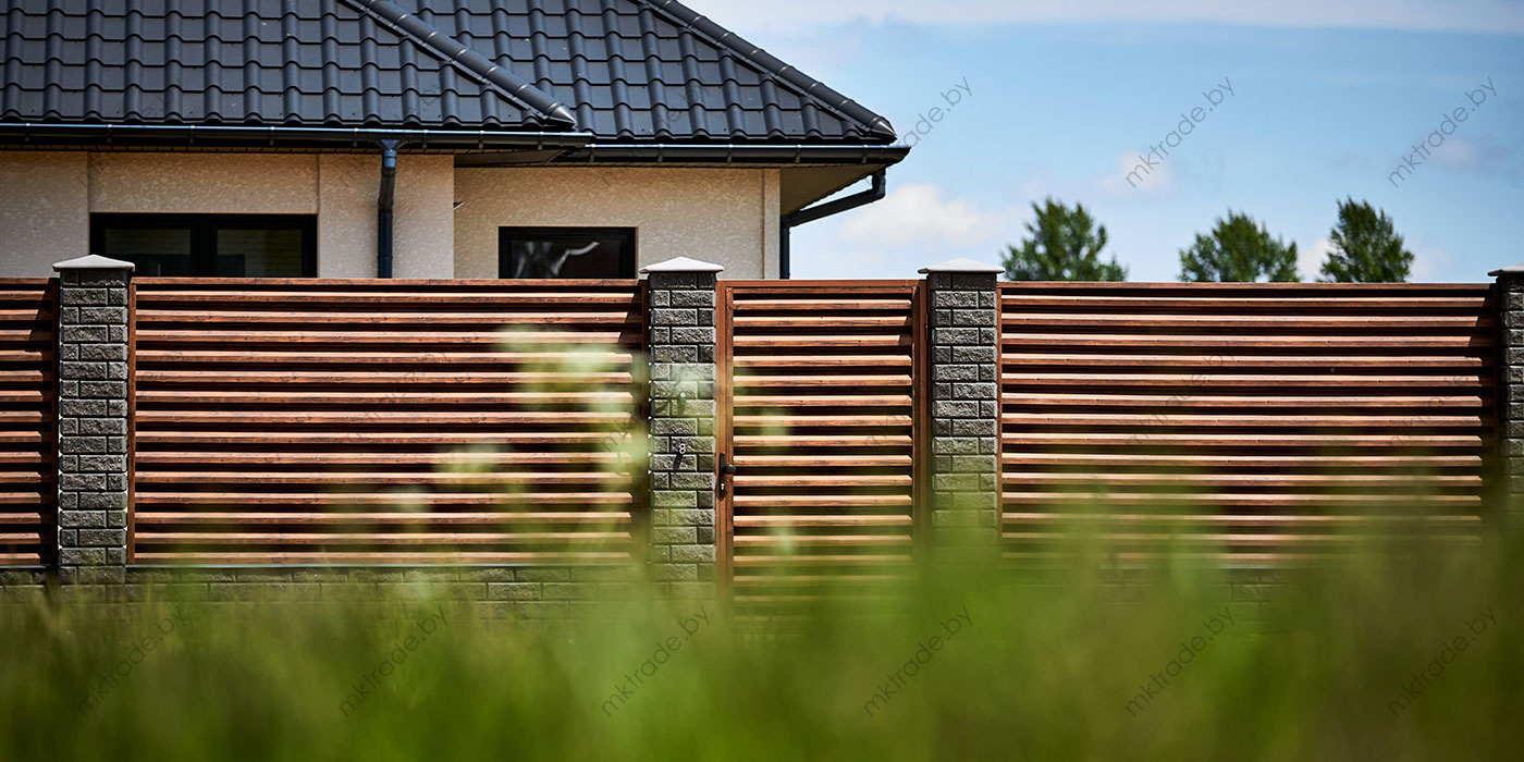 Забор-Жалюзи «под дерево» Тёмный Дуб
