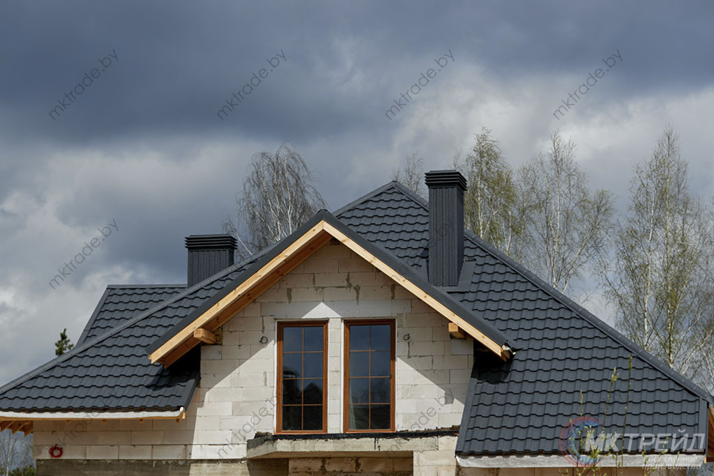 Металлочерепица Германо, 7024 КВАРЦ