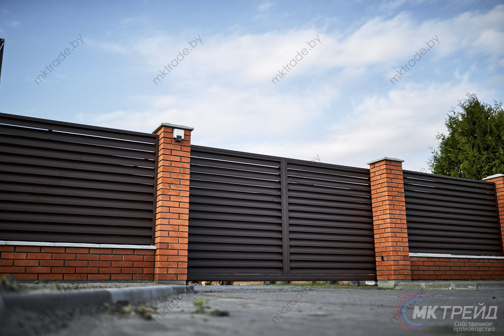 Забор-Жалюзи, цвет 8017 (шоколадно-коричневый), МАТ