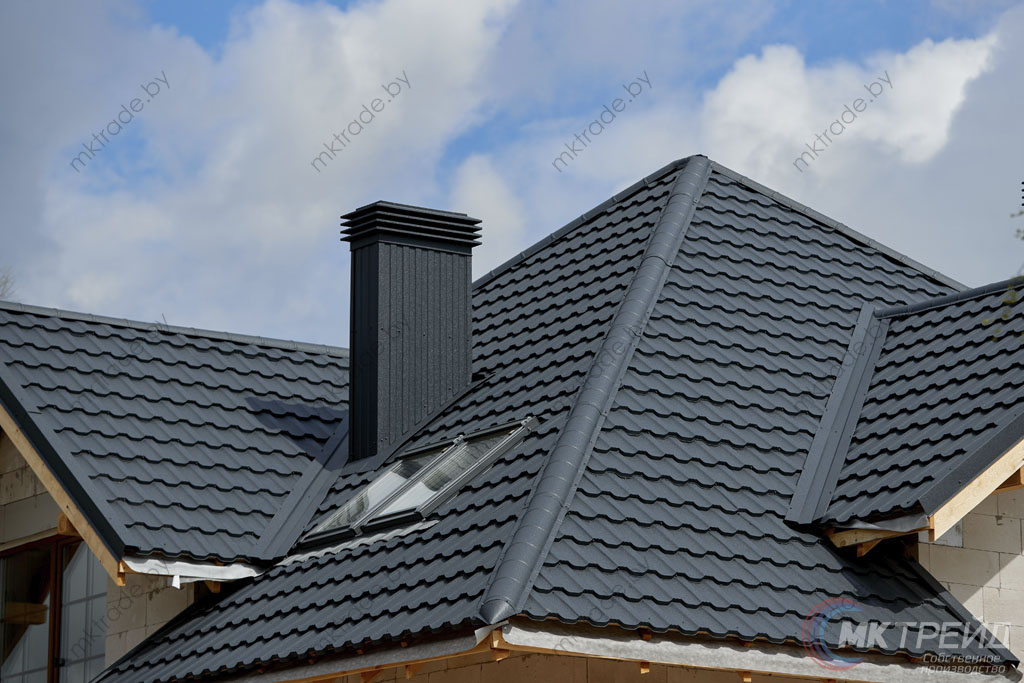 Металлочерепица Германо, 7024 КВАРЦ