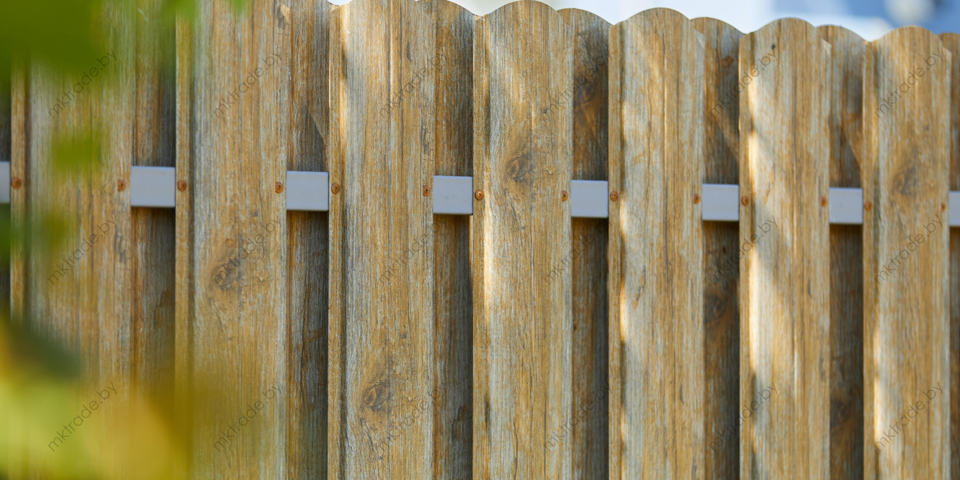 Штакетник металлический Европланка, Античный дуб золотой