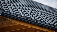 Металлочерепица НОРДО  ®, цвет 7024 (серый графит) МАТ, Arcelor