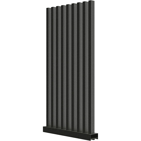 Забор Форпост AL, 60x40мм, зазор 50мм, срез 90°, RAL 9005 МУАР