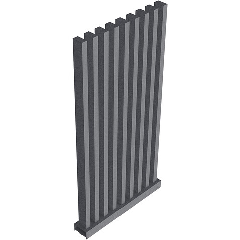 Забор Форпост AL, 80x40мм, зазор 50мм, срез 90°, RAL 7024 МУАР