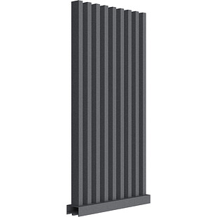 Забор Форпост AL, 80x40мм, зазор 50мм, срез 90°, RAL 7024 МУАР