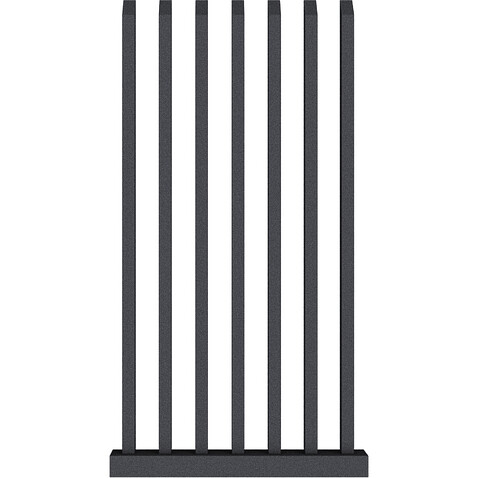 Забор Форпост AL, 60x40мм, зазор 80мм, срез 45°, RAL 7024 МУАР