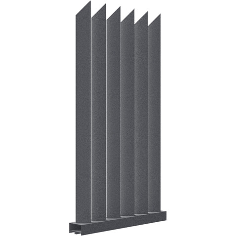 Забор Форпост AL, 100x40мм, зазор ≈59мм, срез 45°, поворот 45°, RAL 7024 МУАР