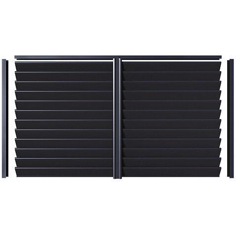 Забор-жалюзи ALFA (в разборе), МАТ, RAL9005