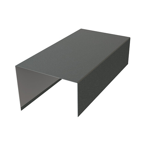 Декоративная накладка на столб 60*60, МАТ, RAL 7016, 2м.п.