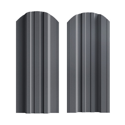 Штакетник Трапеция усил. СТАНДАРТ RAL7024, ГЛЯНЕЦ, двусторонний