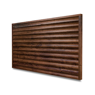 Забор-жалюзи ROUND (в разборе), PRINTECH, Античный дуб золотой