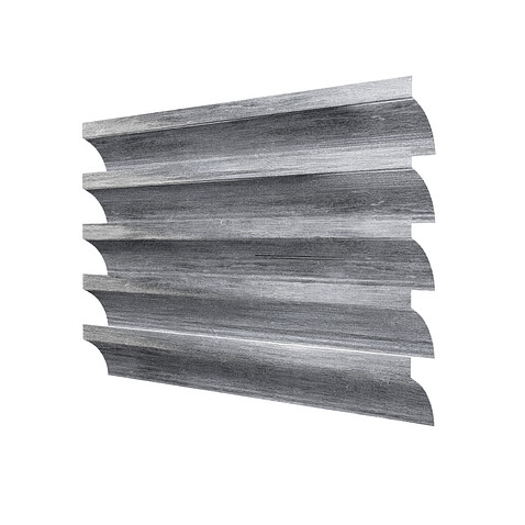 Забор-жалюзи ROUND (секция в сборе), PRINTECH, Античный дуб светло-серый