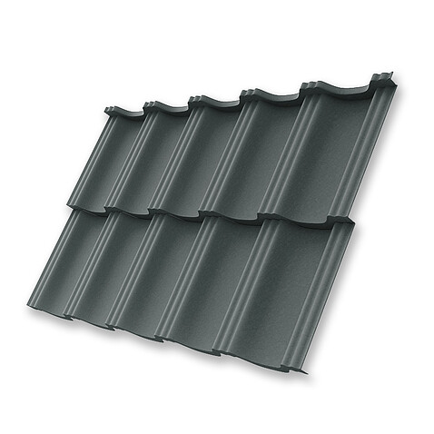Металлочерепица ГЕРМАНО, PuralMatt, RAL 7016, 0,5 мм, модуль