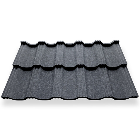 Металлочерепица ГЕРМАНО, КВАРЦ, RAL 7024, 0,5 мм, модуль