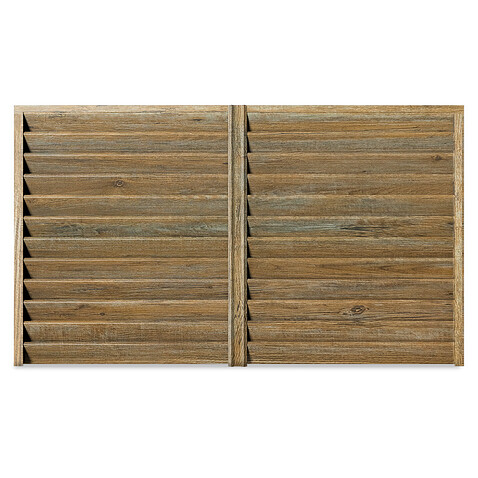 Забор-жалюзи ALFA (в разборе), PRINTECH, Античный дуб золотой