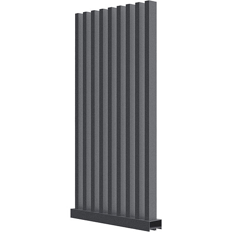 Забор Форпост AL, 80x40мм, зазор 50мм, срез 90°, RAL 7024 МУАР