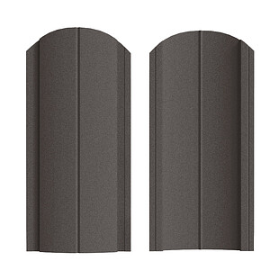 Штакетник Европланка ПРЕМИУМ RAL8019, МАТ, двусторонний