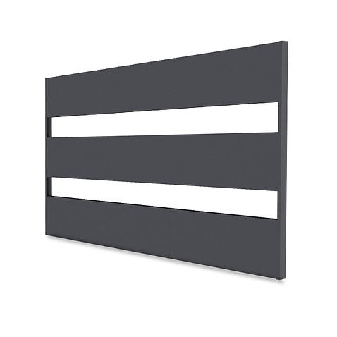 Забор Ранчо AL  Cubo 200, RAL 7024 МУАР