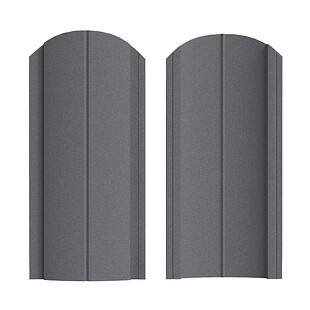 Штакетник Европланка ПРЕМИУМ RAL7024, МАТ, двусторонний