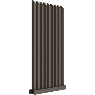 Забор Форпост AL, 60x40мм, зазор 50мм, срез 45°, RAL 8019 МУАР