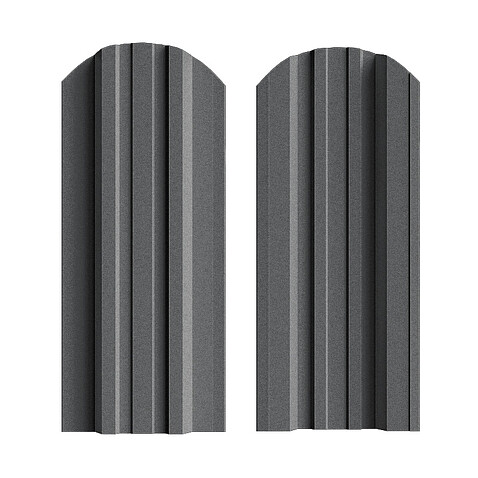 Штакетник Трапеция усил. ПРЕМИУМ RAL7016, МАТ, двусторонний