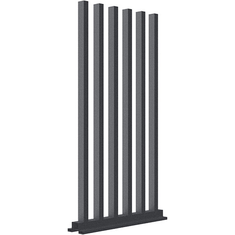 Забор Форпост AL, 60x40мм, зазор 100мм, срез 90°, RAL 7024 МУАР