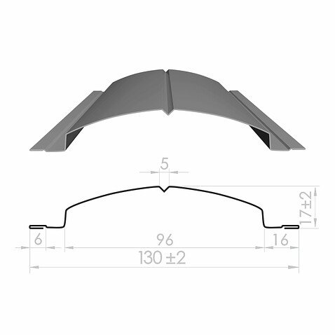 Штакетник Европланка СТАНДАРТ RAL7047, ГЛЯНЕЦ, двусторонний